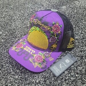 Taco Bell x Ed Hardy Y2K Decades SnapBack Hat Rare Limited Edition